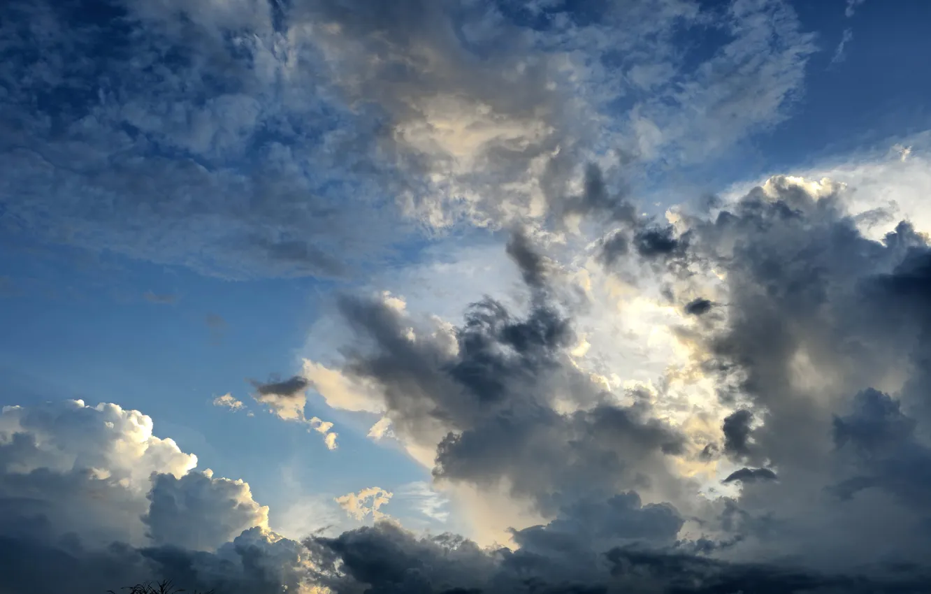 Фото обои Sky, Blue, Sunset, Cloud, Suhart