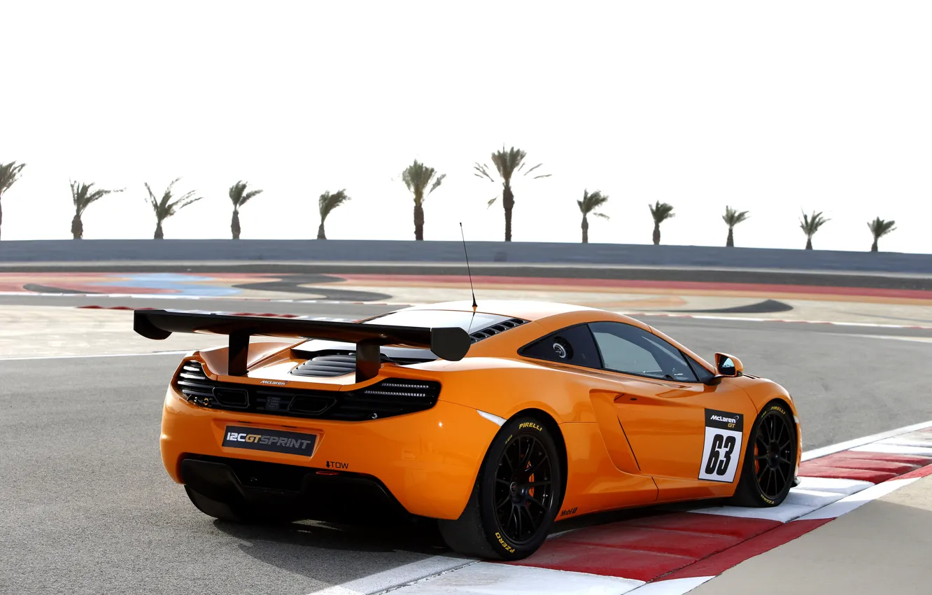 Фото обои машина, авто, McLaren, суперкар, MP4-12C, задок, Sprint