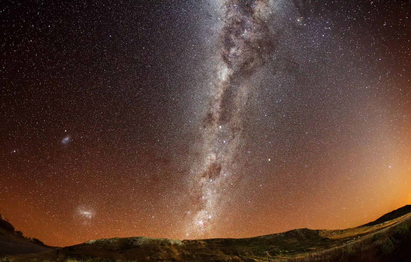 Фото обои звезды, Млечный путь, Аргентина, Магеланово облако