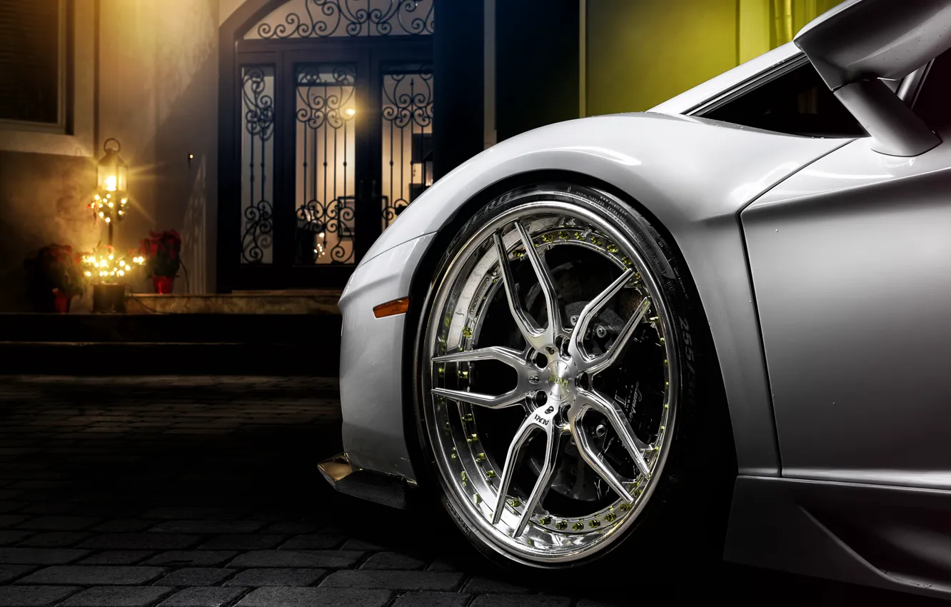 Фото обои машина, авто, колесо, диск, Lamborghini Aventador
