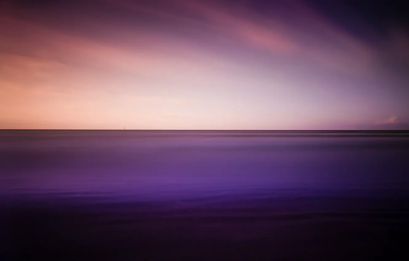 Фото обои море, минимализм, горизонт