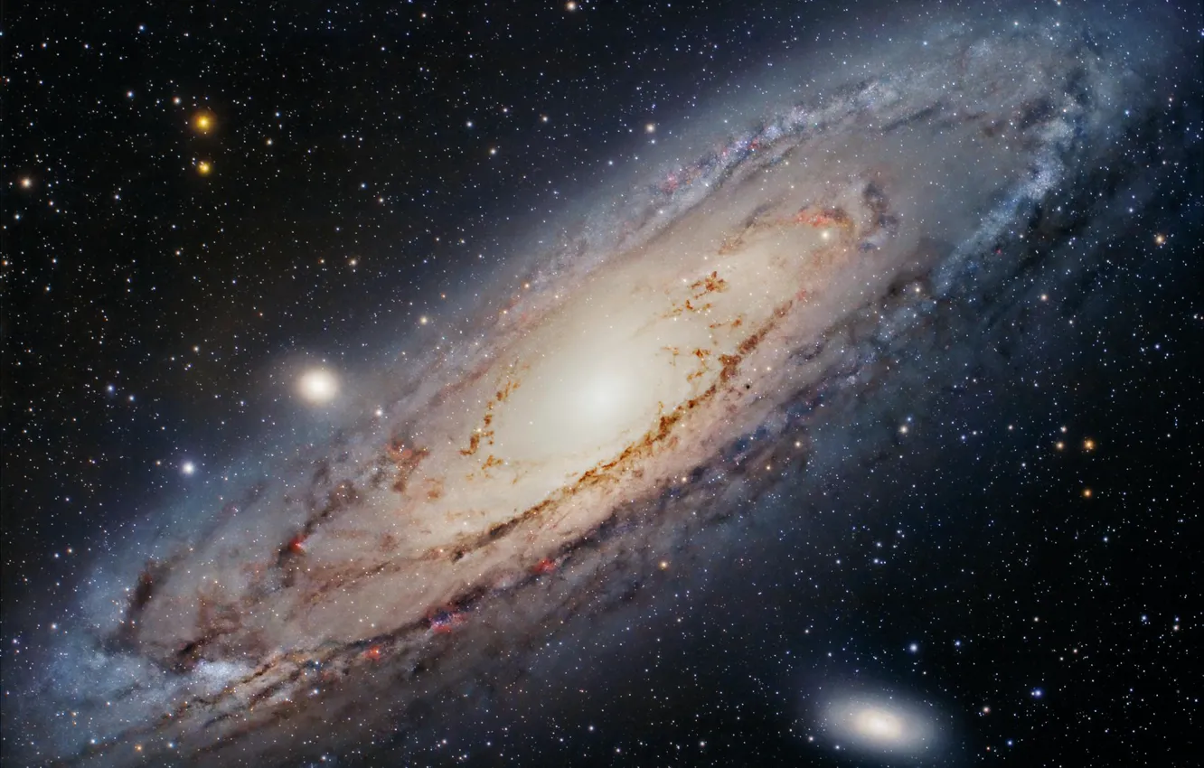 Фото обои Andromeda Galaxy, M31, галактика андромеды