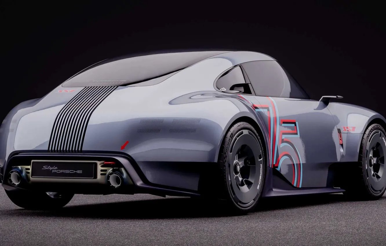 Фото обои Concept, Porsche, концепт, вид сзади, Porsche Vision 357 Concept, Vision 357