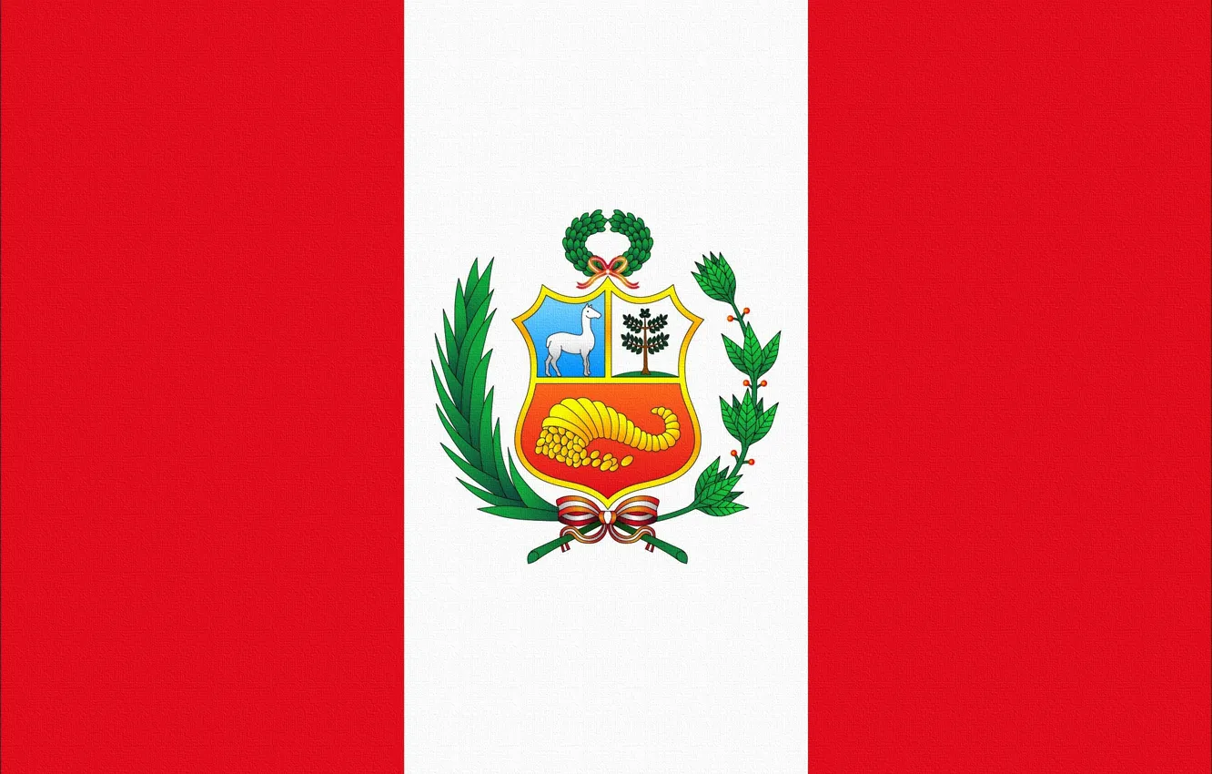 Фото обои Красный, Белый, Флаг, Герб, Photoshop, Peru, Перу