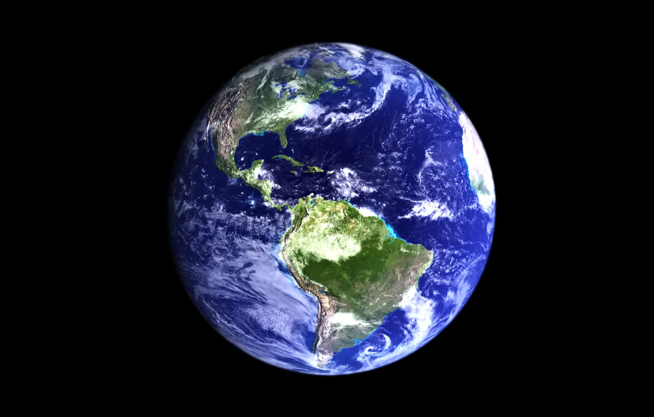 Фото обои космос, поверхность, планета, Земля, материки, океаны