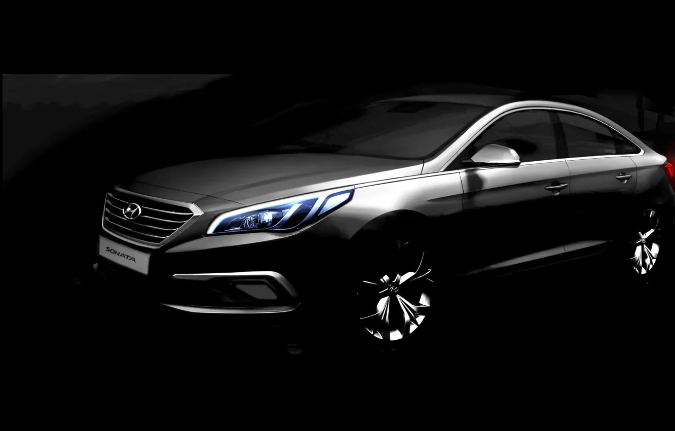 Фото обои Hyundai, teaser, хундай, Sonata, соната