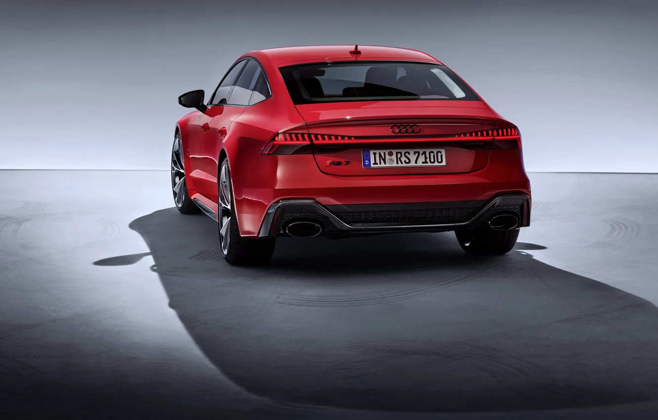 Фото обои Audi, вид сзади, Sportback, RS 7, RS7, 2020