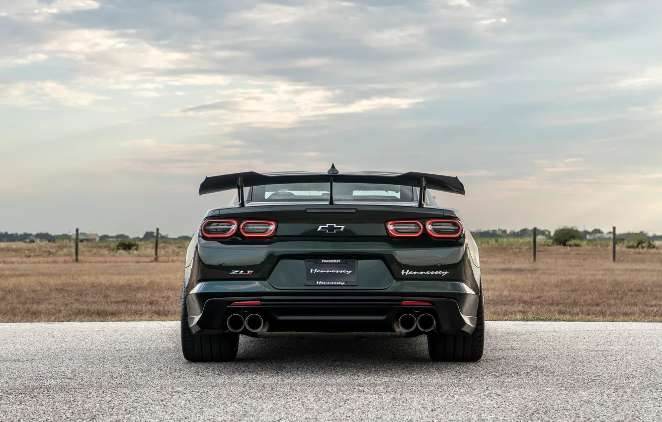 Фото обои Chevrolet, Camaro, rear, Hennessey Chevrolet Camaro ZL1 The Exorcist