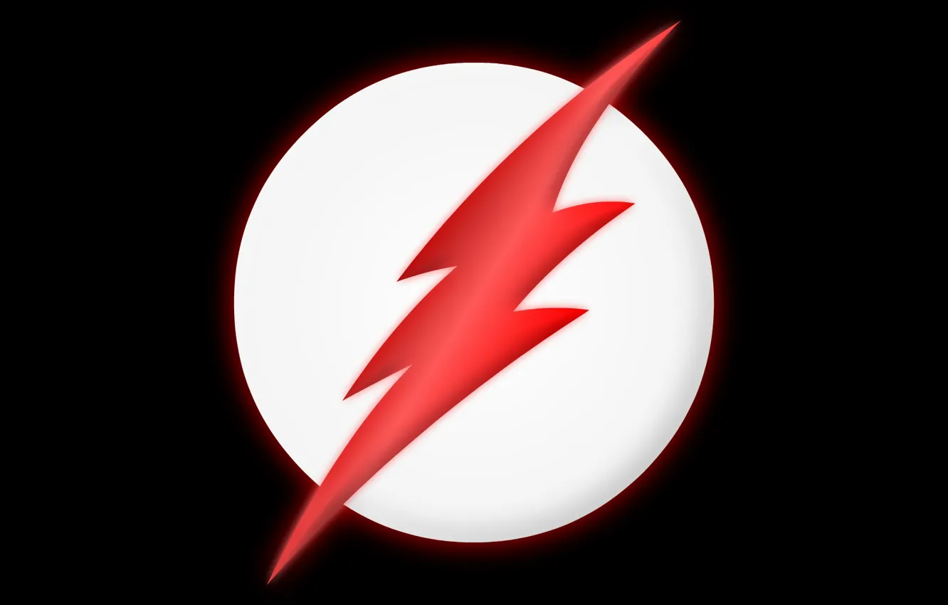 Фото обои red, logo, lightning, comics, Black Flash