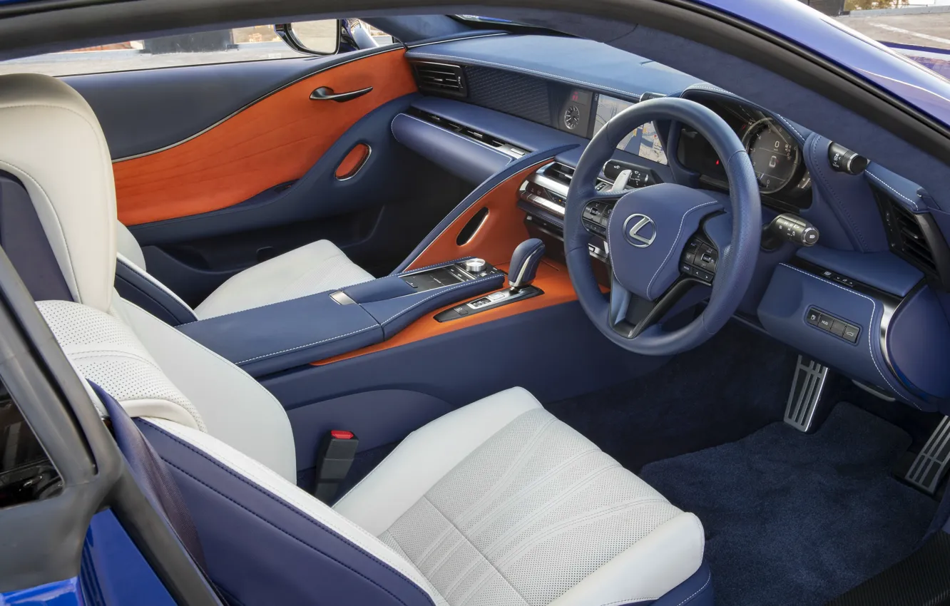 Фото обои Lexus, салон, 500, 2018, Limited Edition, LC 500, Morphic Blue