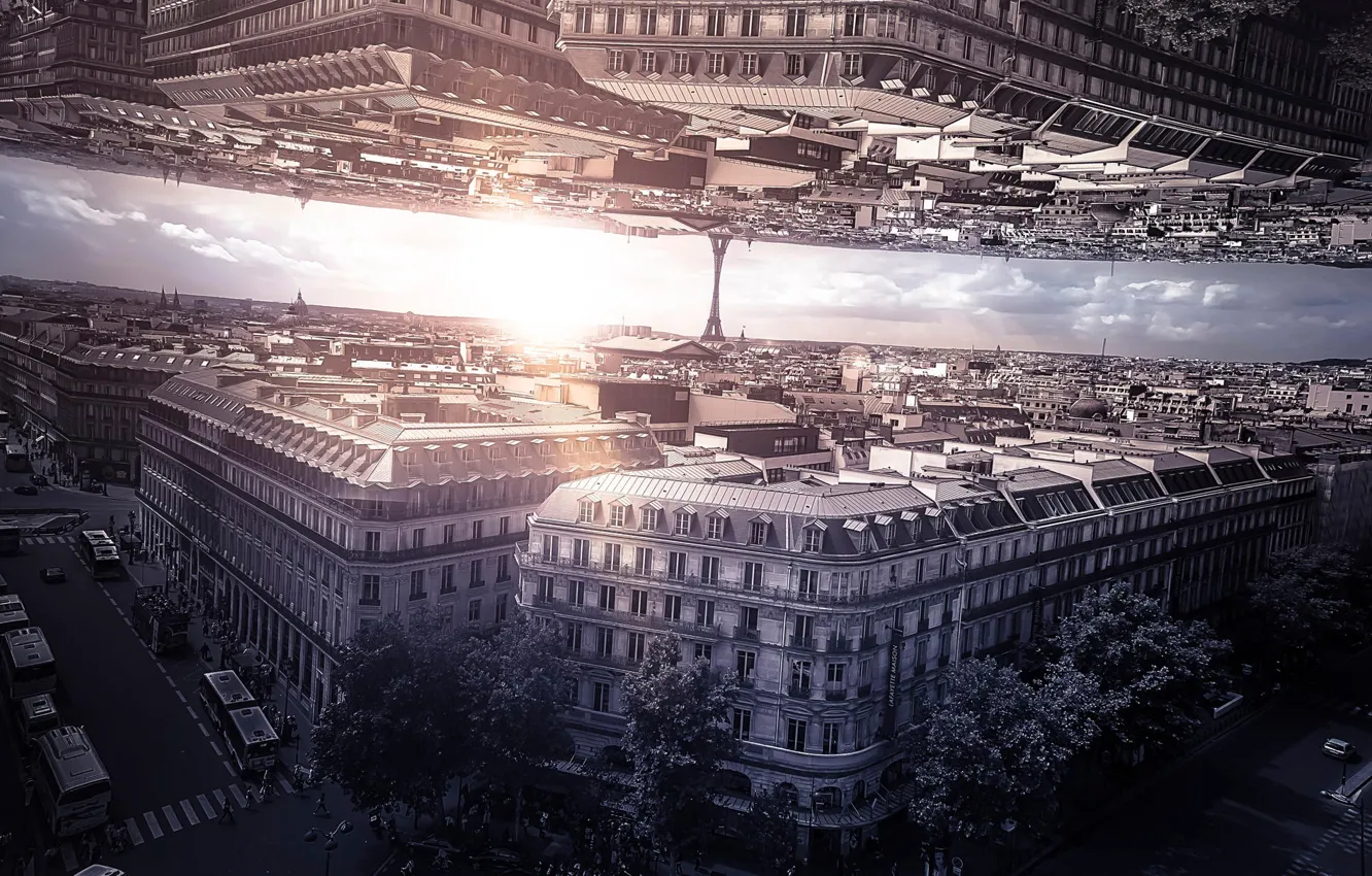 Фото обои Париж, Inception, по мотивам фильма