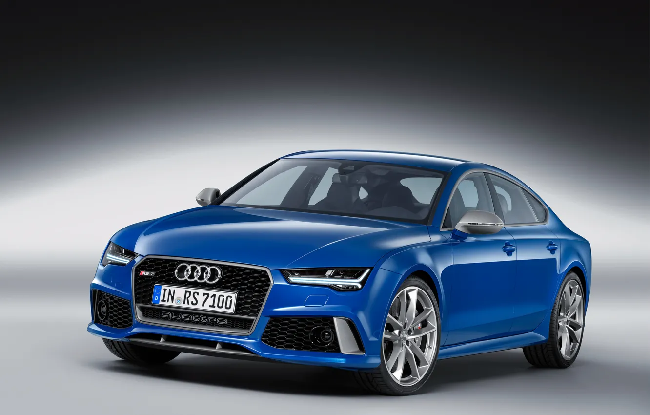 Фото обои синий, Audi, ауди, седан, RS 7