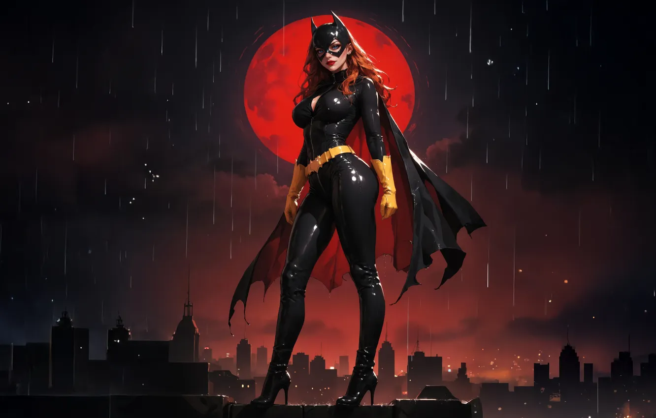 Фото обои rising, batgirl, defender of gotham