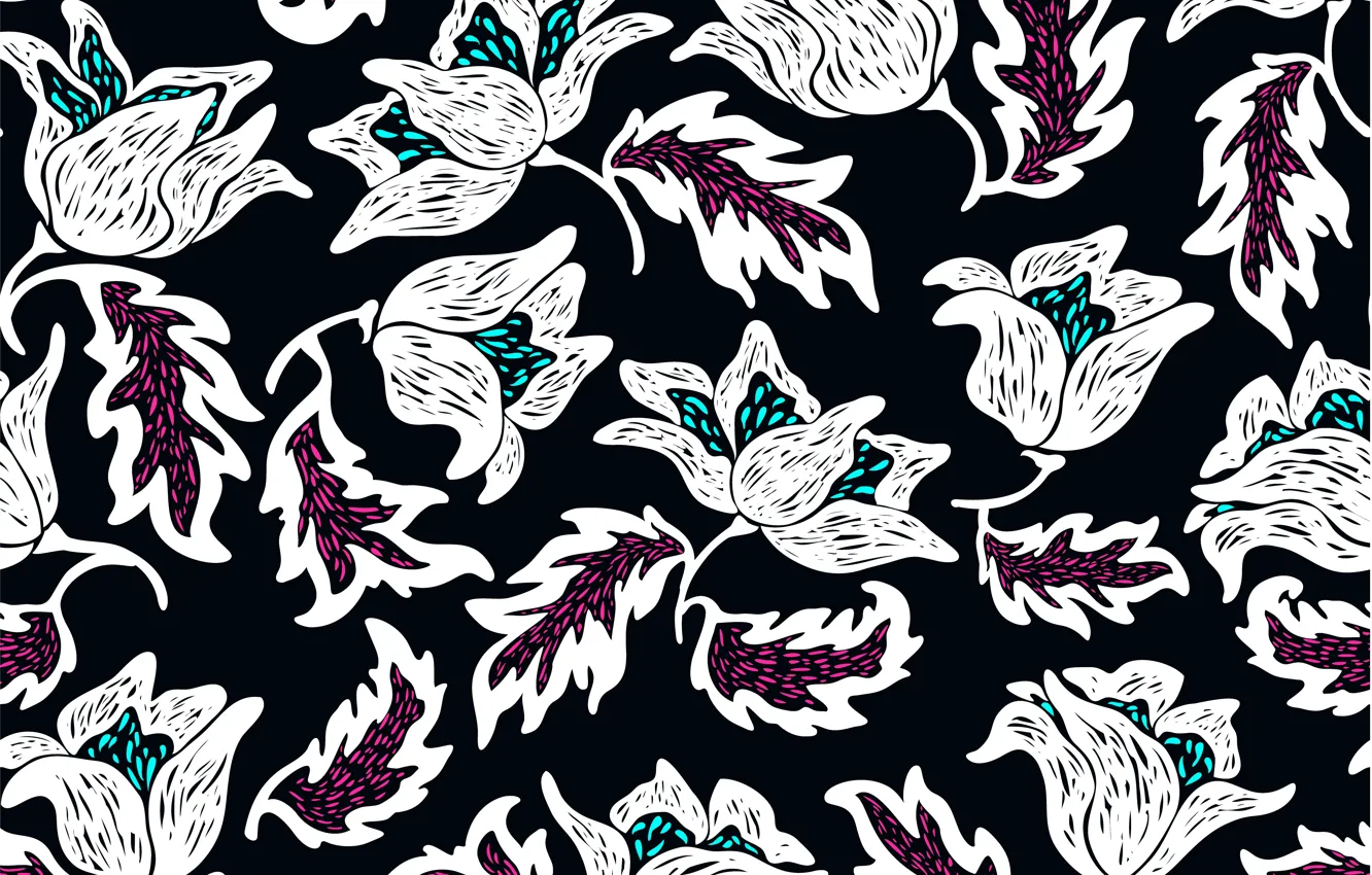 Фото обои цветы, фон, pattern, fabric