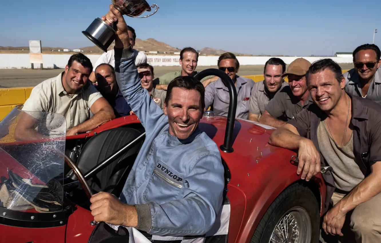 Фото обои Christian Bale, Ford v Ferrari, Ken Miles