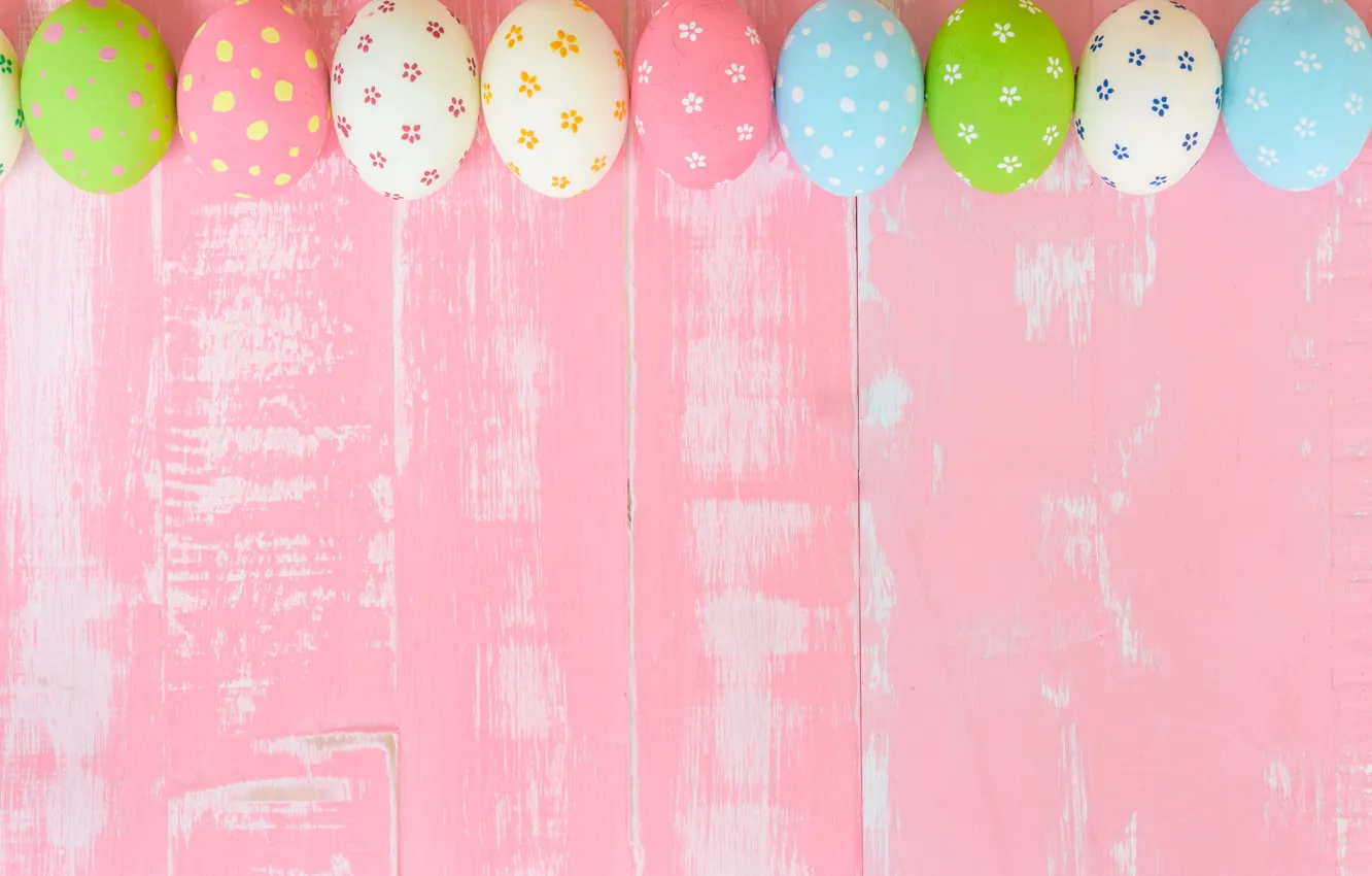 Фото обои яйца, Пасха, розовый фон, wood, pink, spring, Easter, eggs