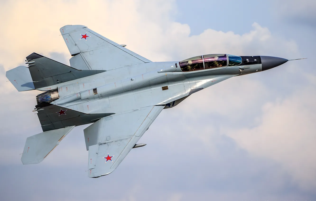 Фото обои истребитель, самолёт, российский, многоцелевой, Fulcrum-F, ВВС России, МиГ-35, поколения «4++»