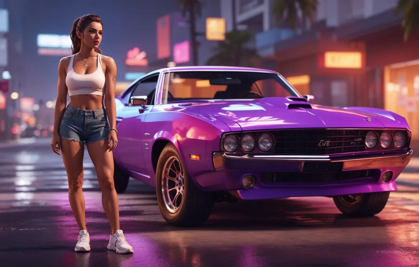 Фото обои cars, girls, games, people, transport, neural network