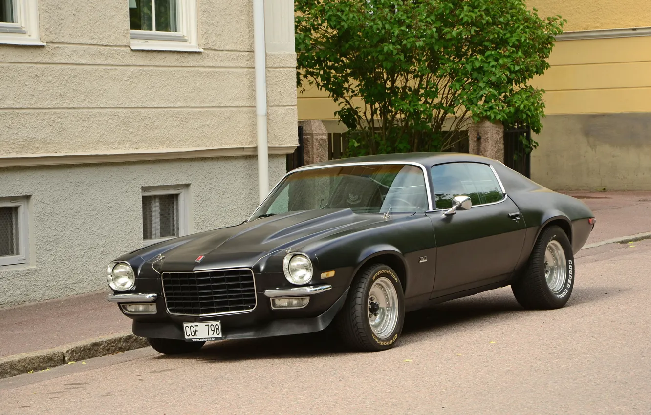 Фото обои Chevrolet, Camaro, Black, Matte, 1970–73