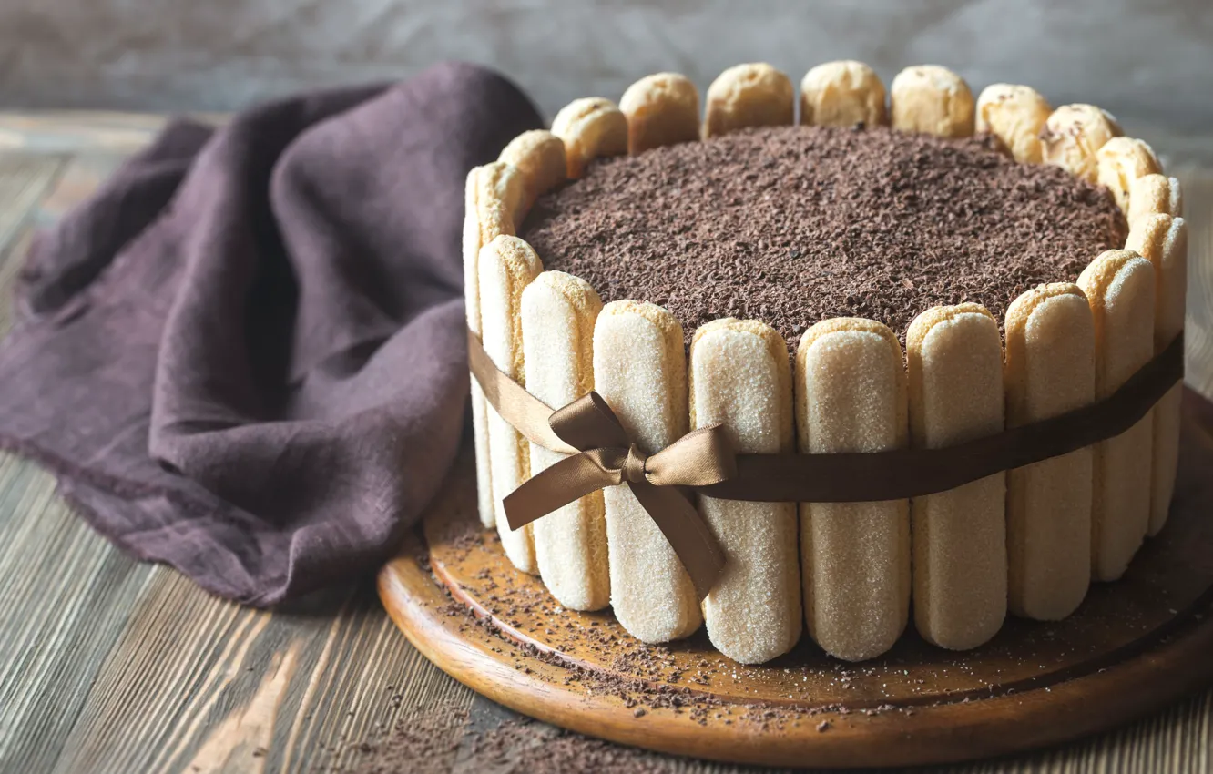 Фото обои cake, chocolate, decoration, vanilla