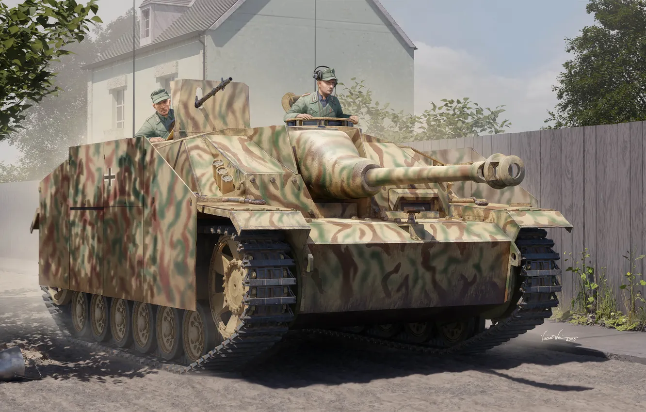 Фото обои Германия, StuG III, Бронетехника, Самоходная артиллерийская установка, StuG 40