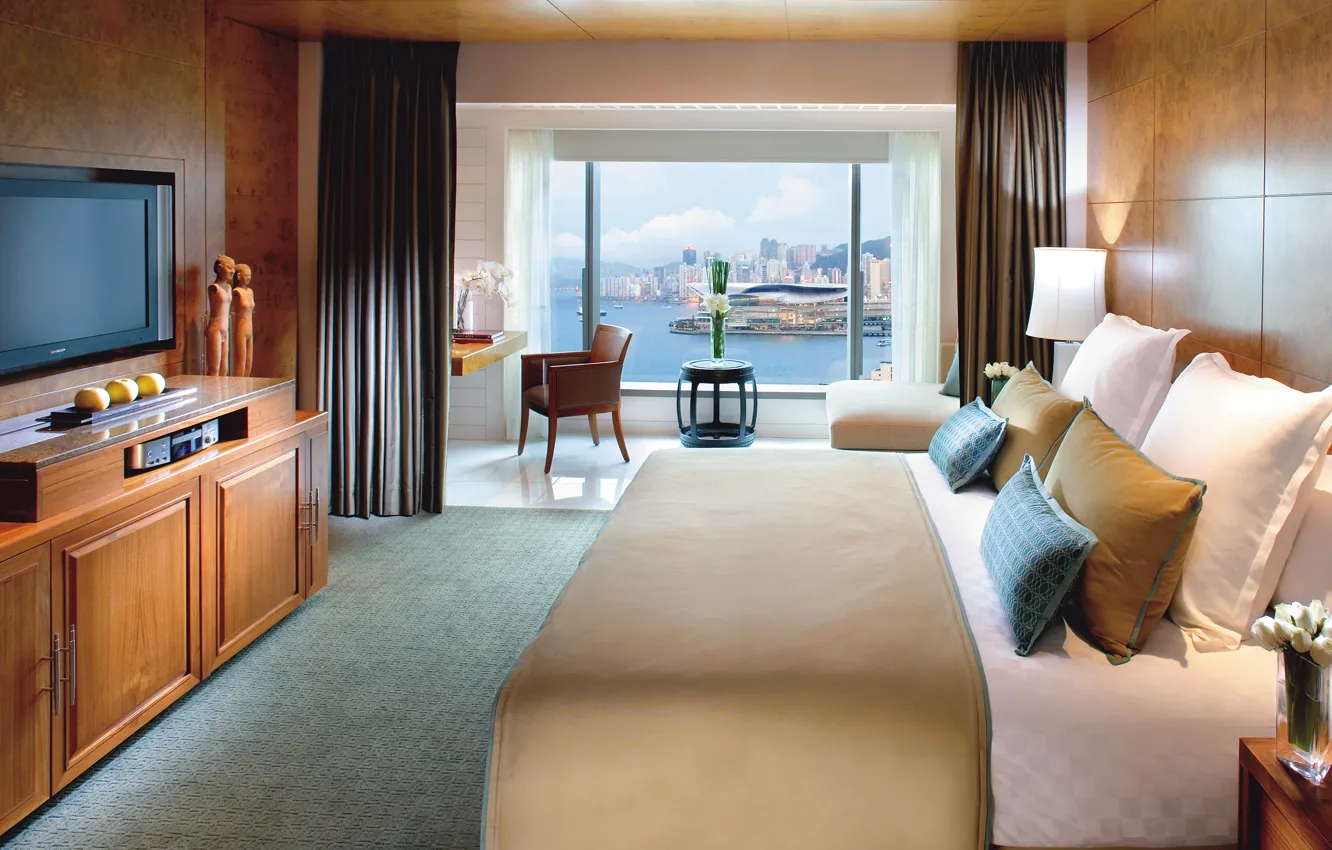 Фото обои дизайн, стиль, комната, интерьер, отель, harbour, room/, hong-kong