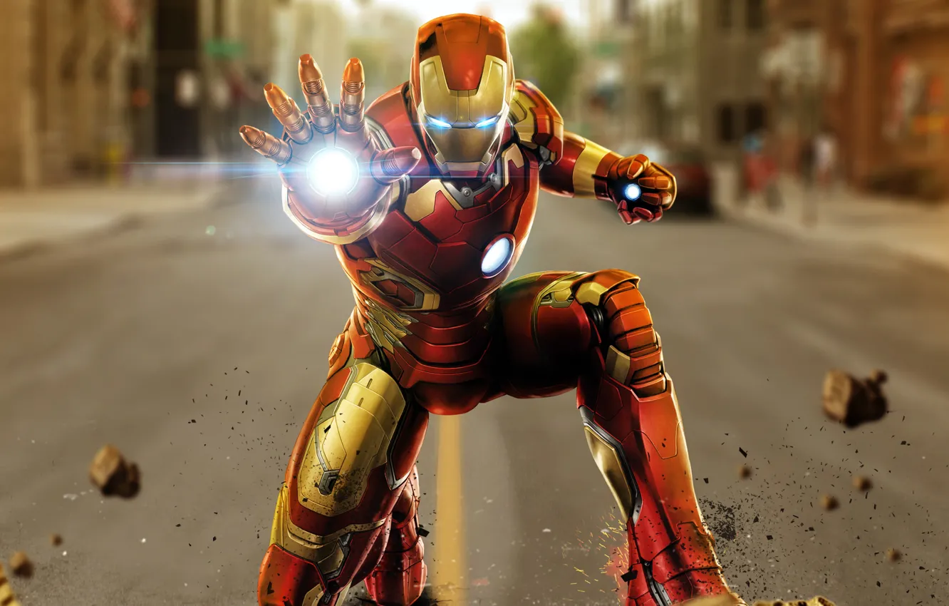Фото обои арт, костюм, Железный человек, Iron Man, комикс, MARVEL, Avengers, Tony Stark