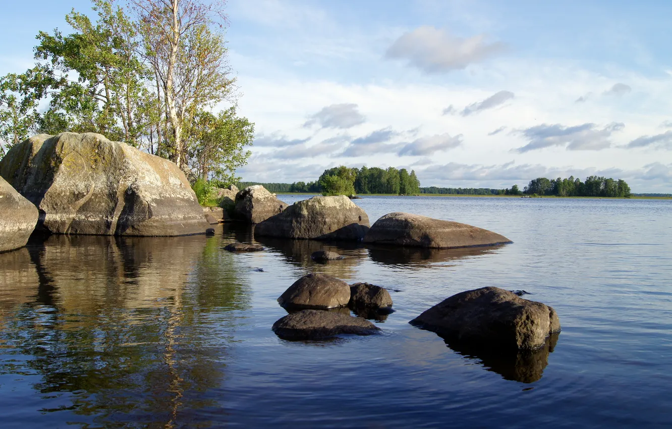 Фото обои вода, камни, переливы