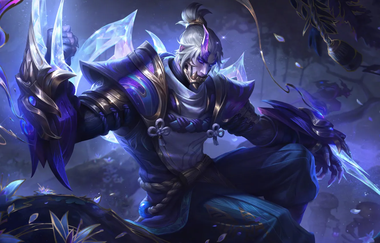 Фото обои доспехи, game, character, персонаж, League of Legends, LOL, Лига Легенд, Зед