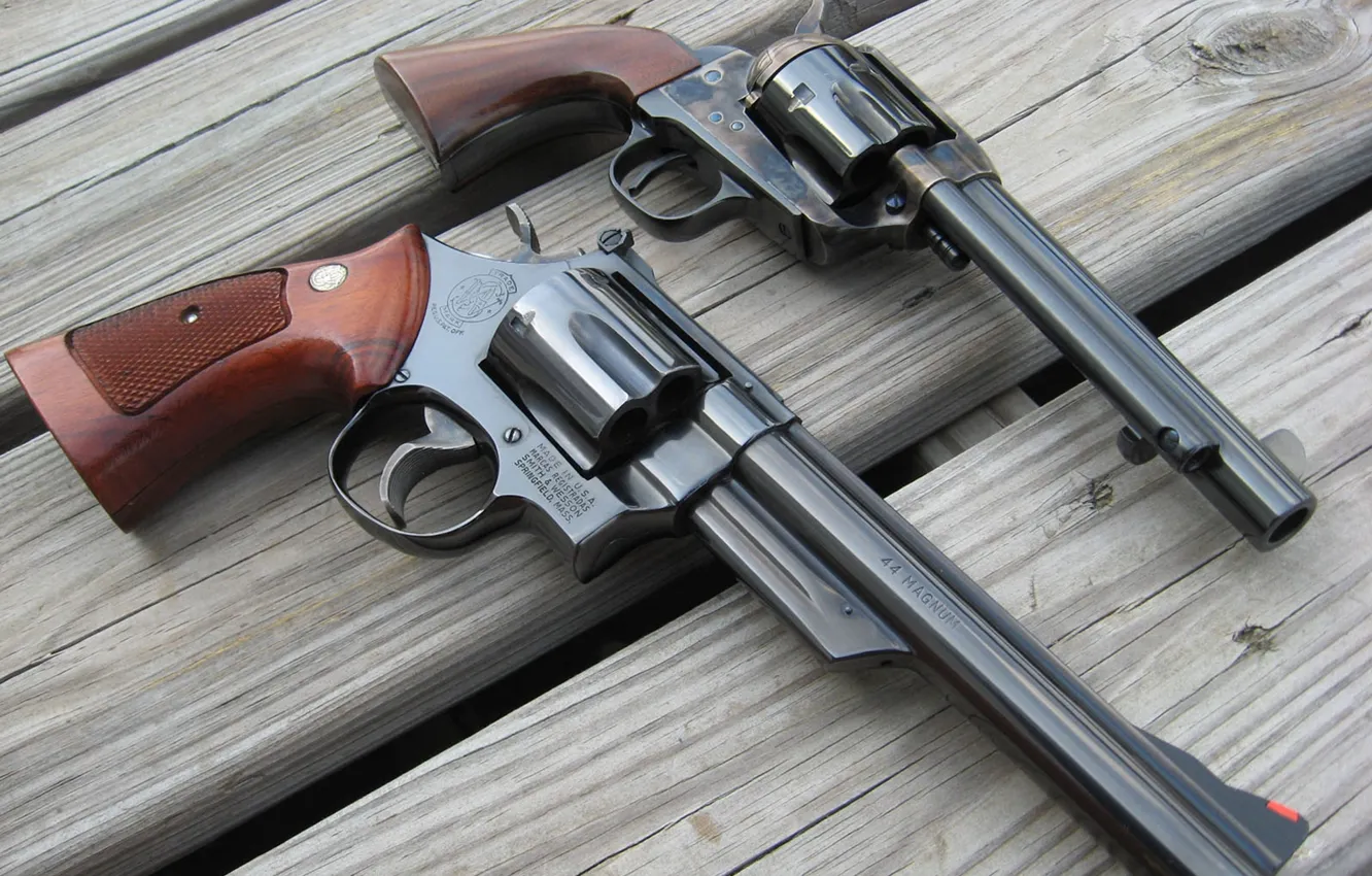 Фото обои доски, Оружие, 2 штуки, Magnum, револьверы