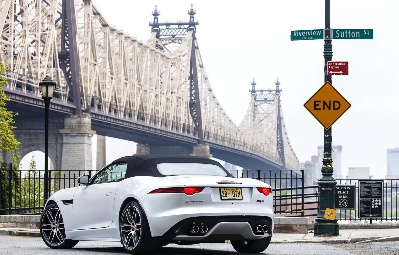 Фото обои Jaguar, ягуар, US-spec, AWD, 2015, F-Type R