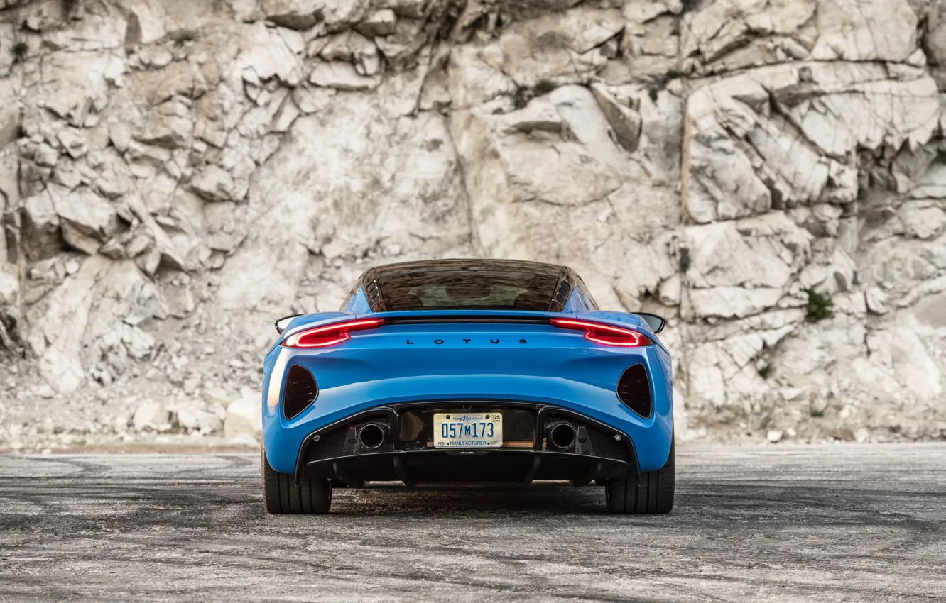 Фото обои Lotus, blue, rear view, Emira, Lotus Emira First Edition