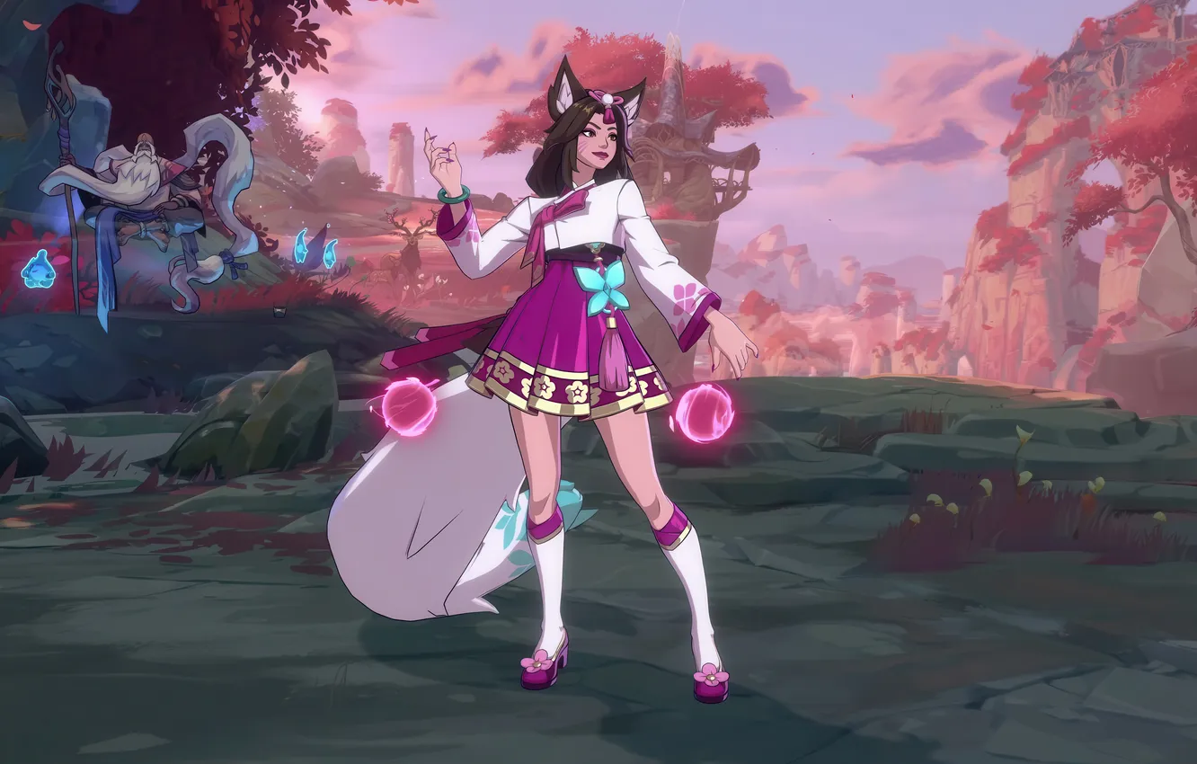 Фото обои ahri, skin, dynasty, 2xko