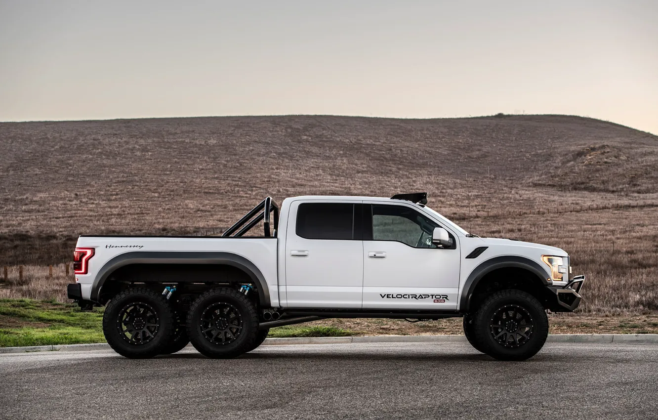 Фото обои Ford, пикап, 6x6, Hennessey Velociraptor, Hennessey Performance