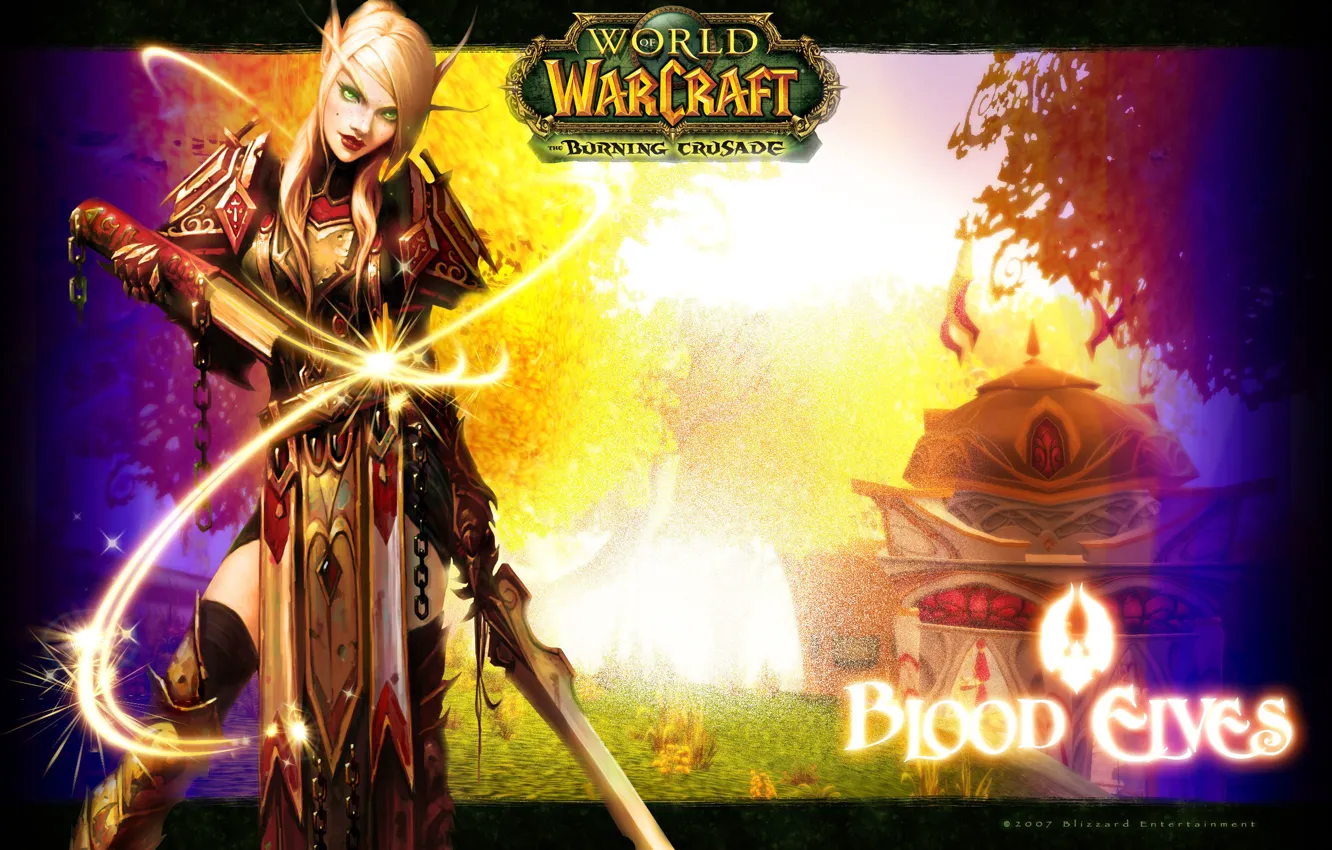 Фото обои девушка, wow, world of warcraft, blood elf, Эльф крови