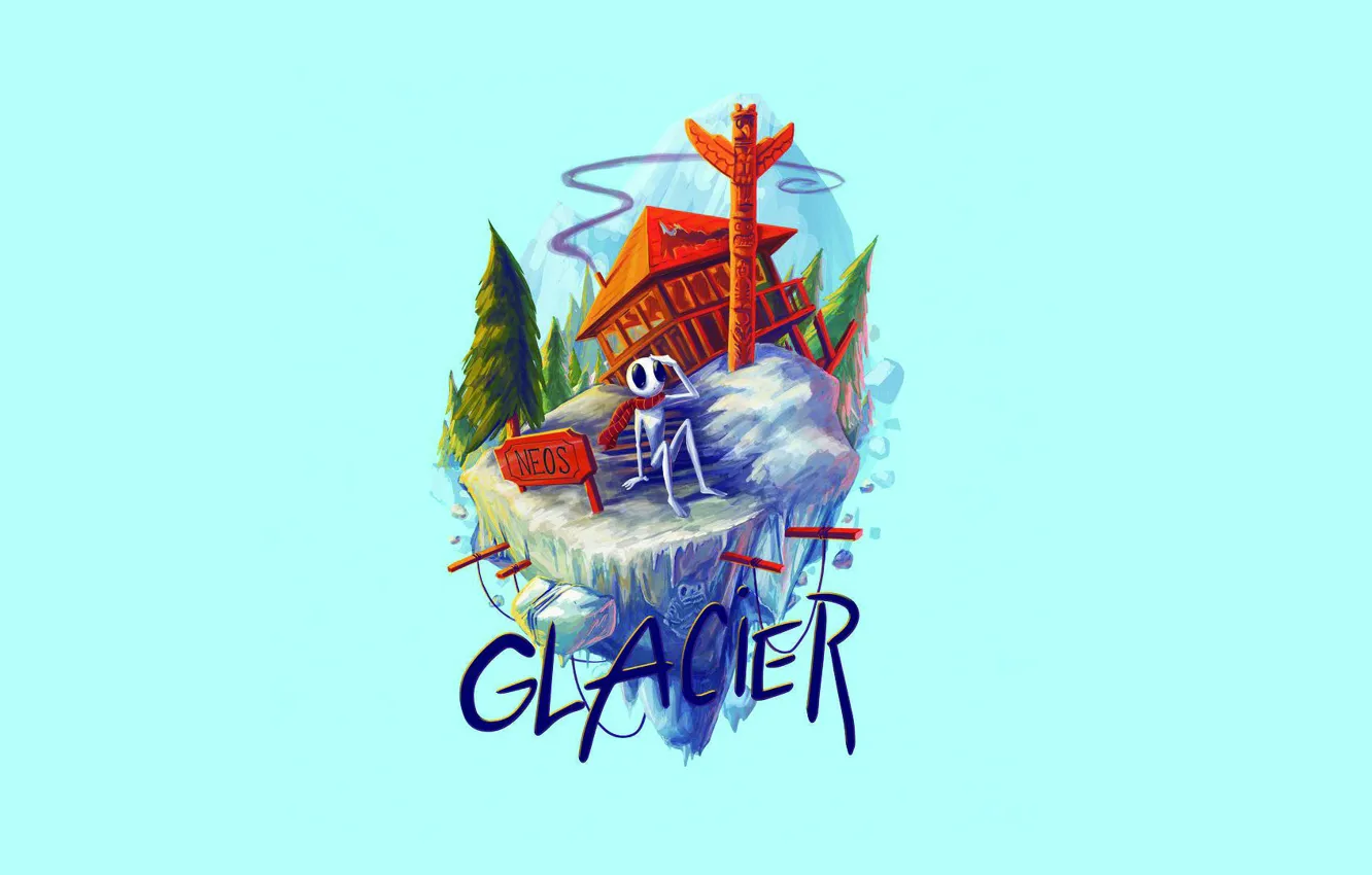 Фото обои Music, Glacier, Cover, Monstercat, Neos