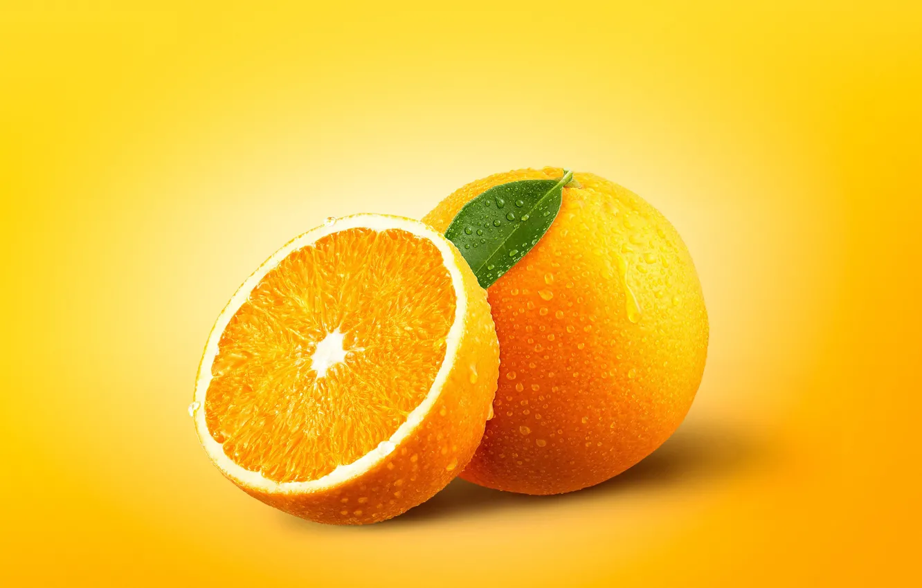 Фото обои макро, апельсин, цитрус