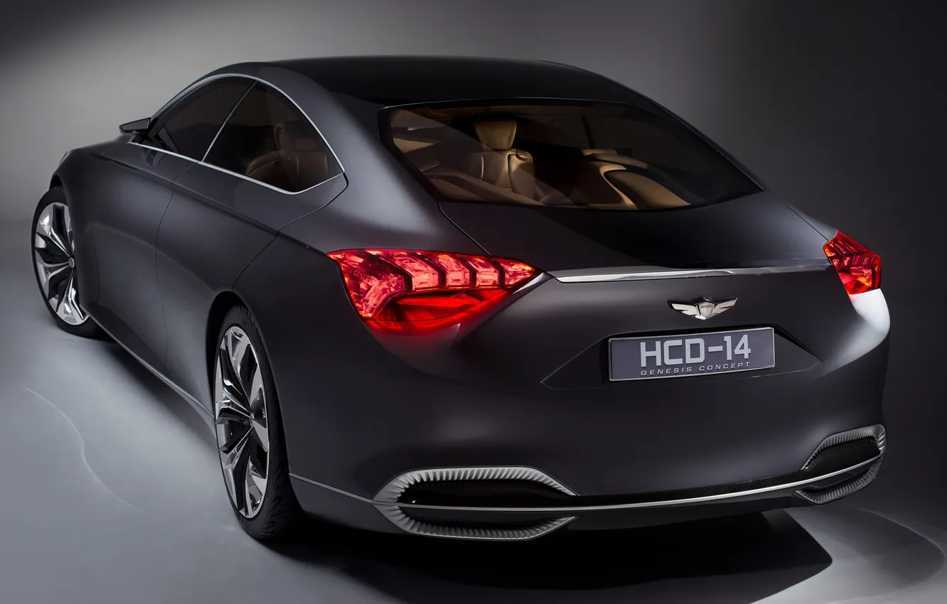 Фото обои Concept, Hyundai, вид сзади, хёндай, Genesis, HCD-14