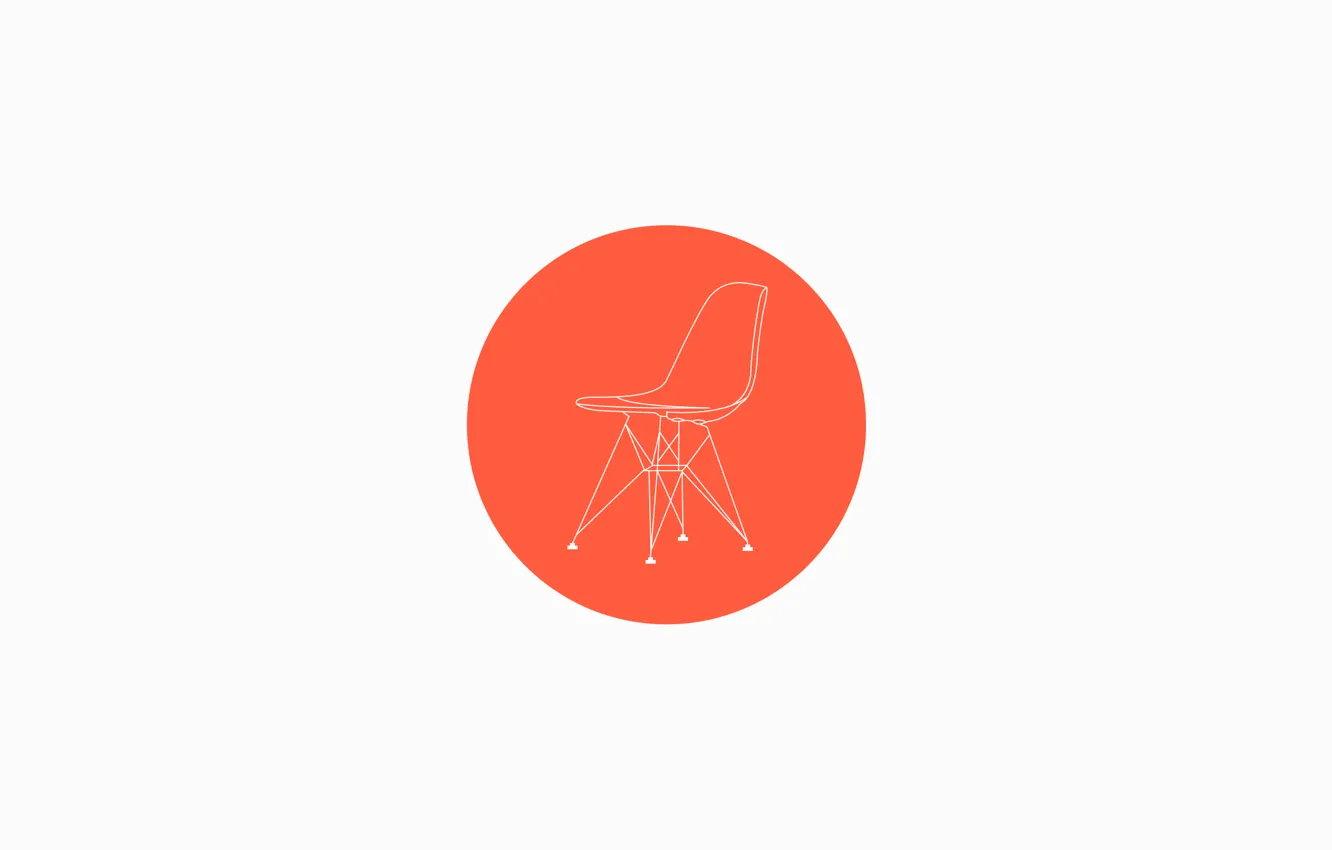 Фото обои Кресло, Круг, Стул, Chair, Тонкие линии
