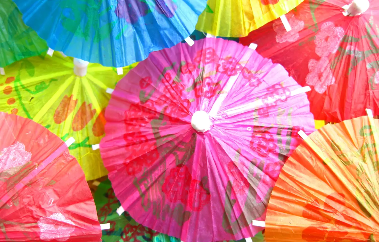 Фото обои текстура, colorful, коктейль, зонты, красочные, texture, cocktail, umbrellas