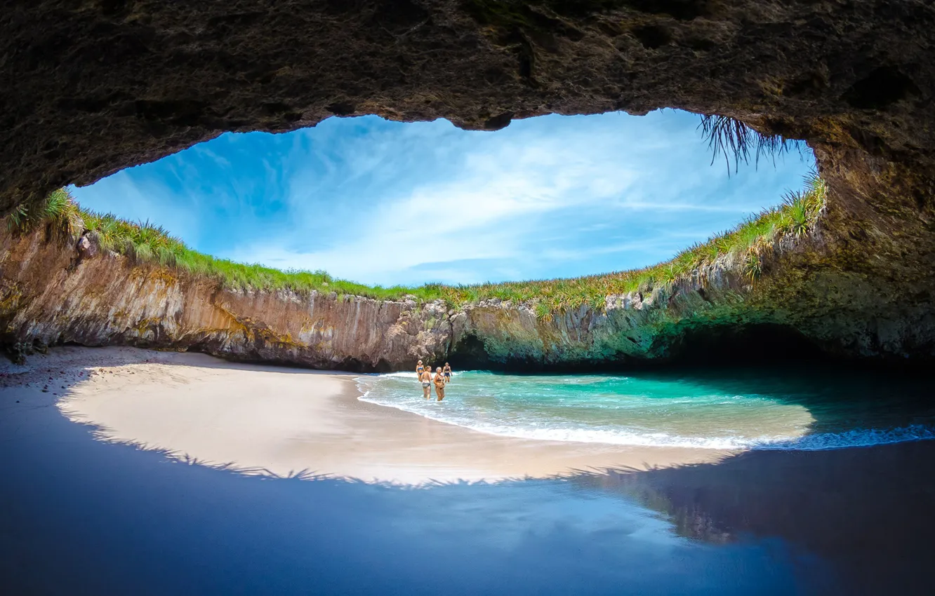 Фото обои sea, cave, Costa Rica, Escondido Beach
