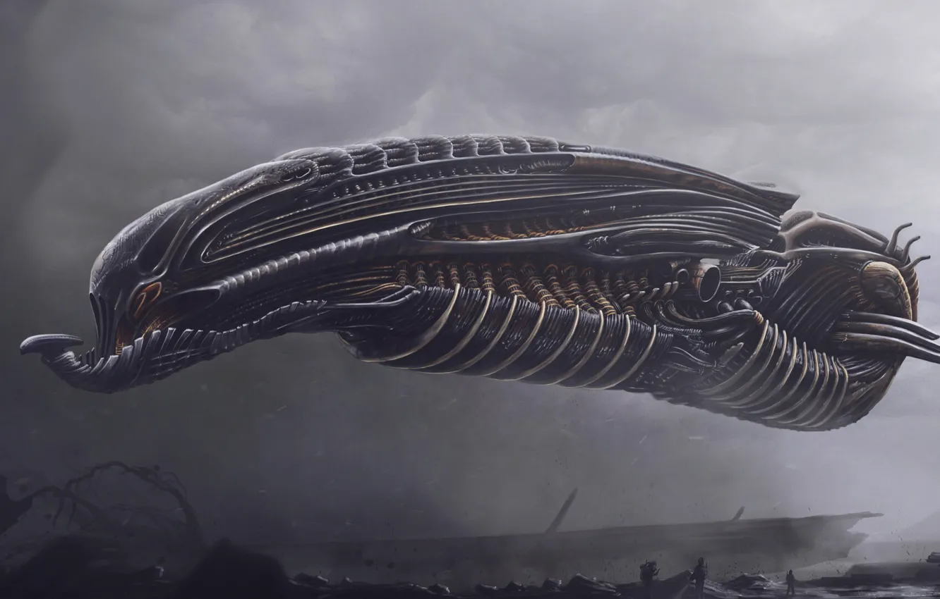 Фото обои Корабль, Fantasy, Space, Art, Космический Корабль, Фантастика, Aliens, Spaceship