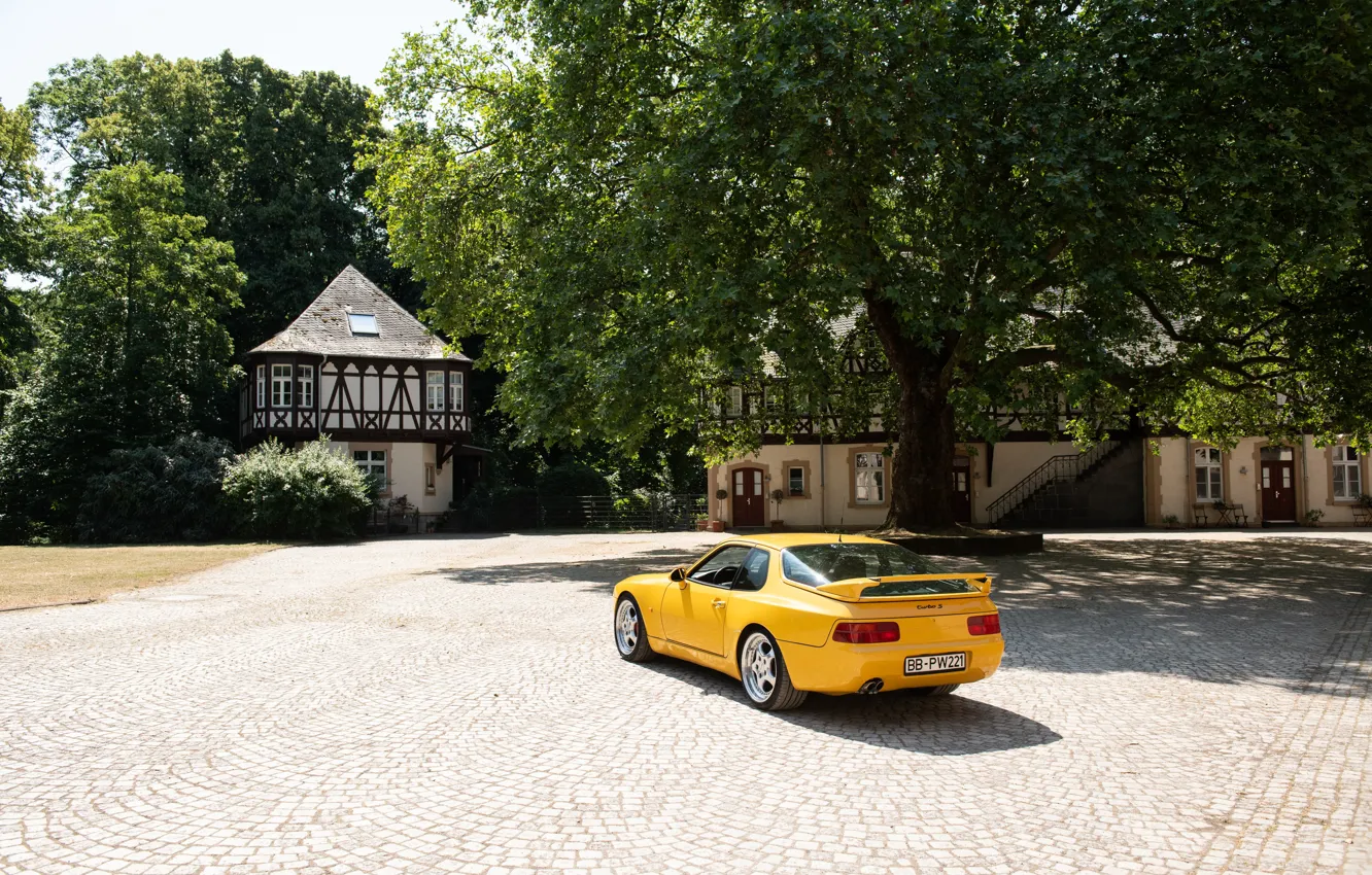 Фото обои car, Porsche, trees, 968, Porsche 968 Turbo S