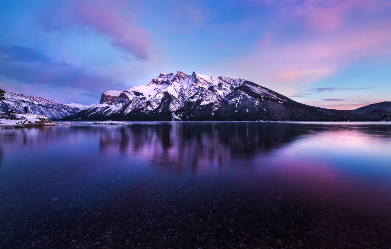 Фото обои mountain, lake, canada, alberta, banff