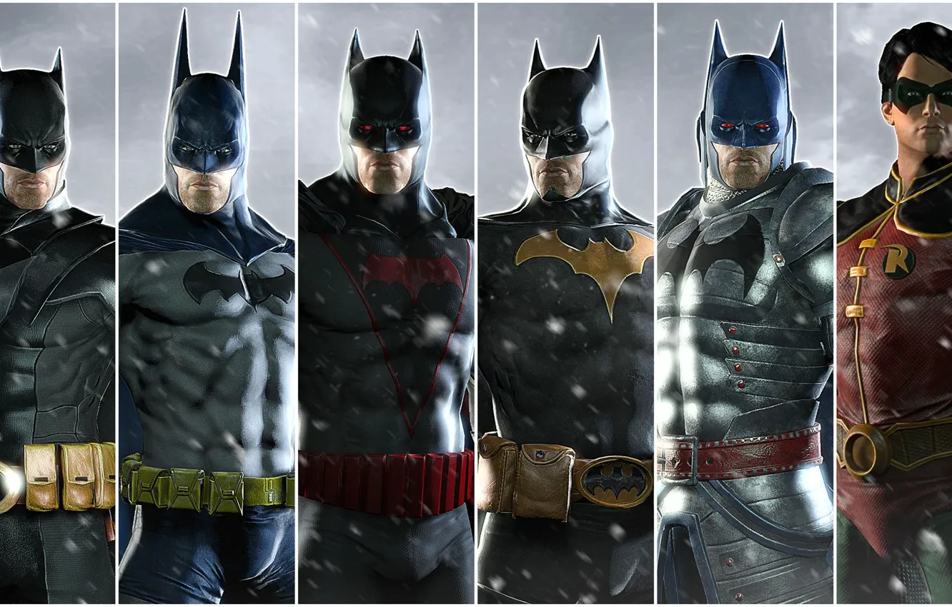 Фото обои Batman, Robin, Suits