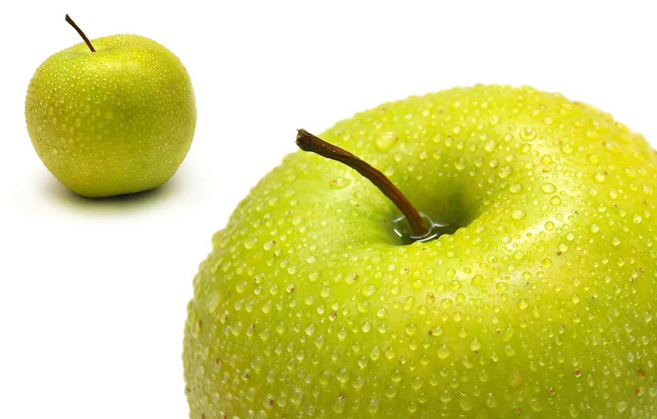 Фото обои макро, яблоки, еда
