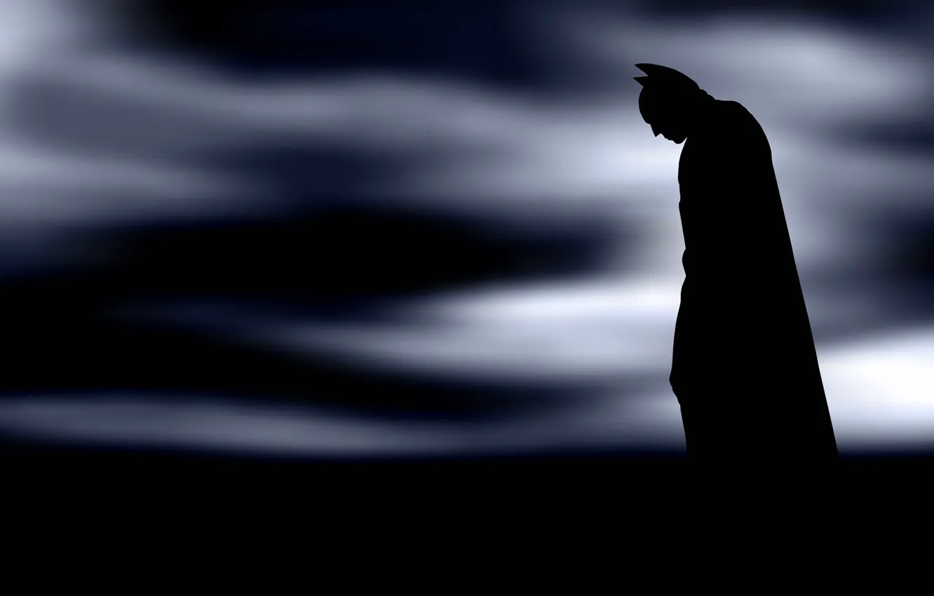 Фото обои силуэт, Batman, супергерой, Arkham