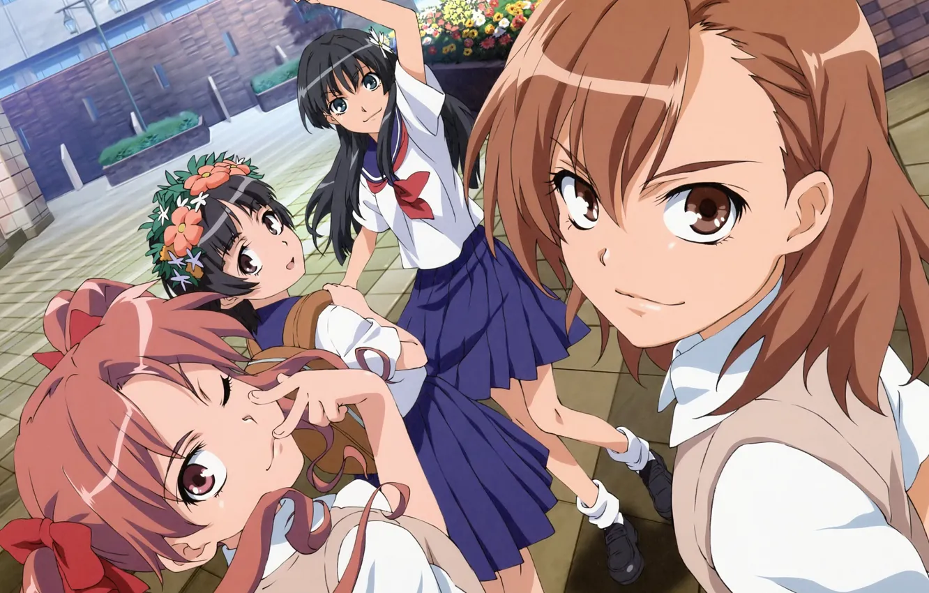 Фото обои Toaru Kagaku no Railgun, Некий научный Рейлган, Toaru Majutsu no Index