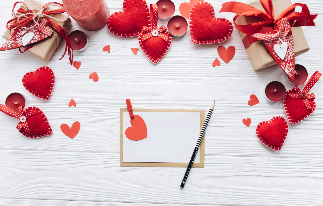 Фото обои праздник, ручка, сердечки, блокнот, день влюбленных, день святого Валентина