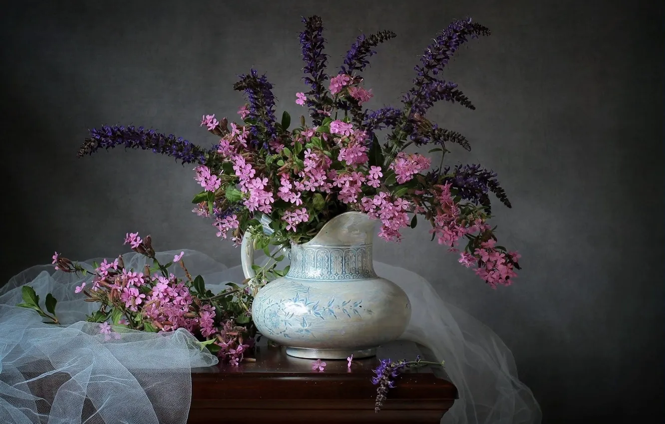 Фото обои цветы, ваза, разные
